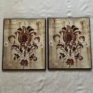 Fancy Fashion Damask Wall Decor, Set Of 2